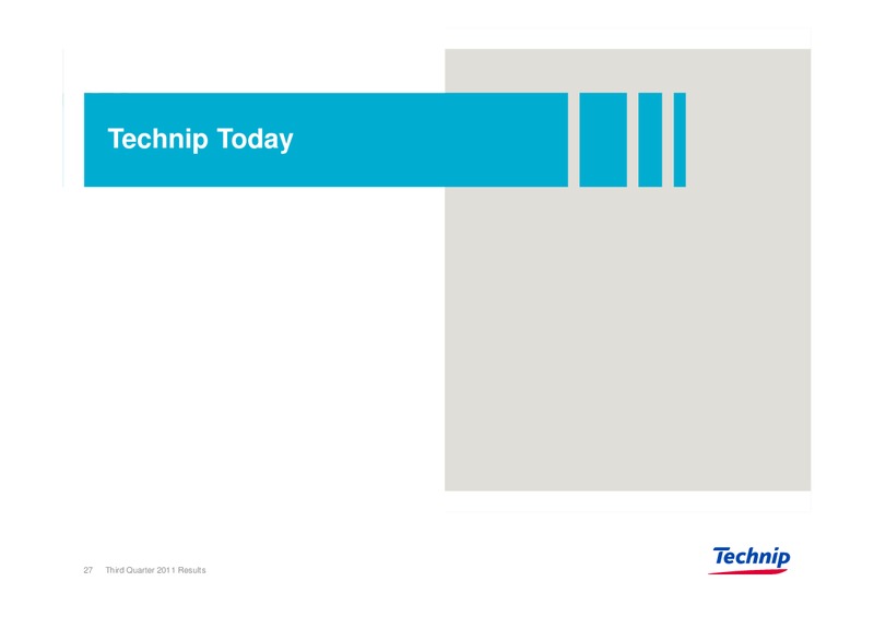 Q3 2011 RESULTS – Technip – slide 26