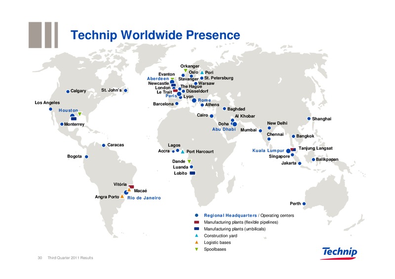 Q3 2011 RESULTS – Technip – slide 29