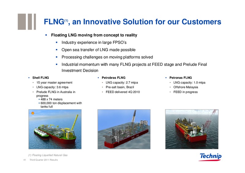 Q3 2011 RESULTS – Technip – slide 40