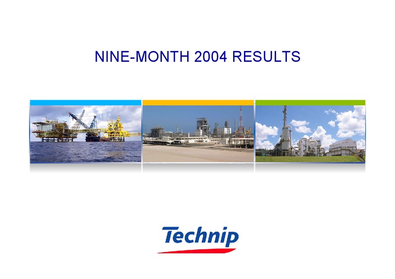 Q3 2004 RESULTS – Technip – slide 1