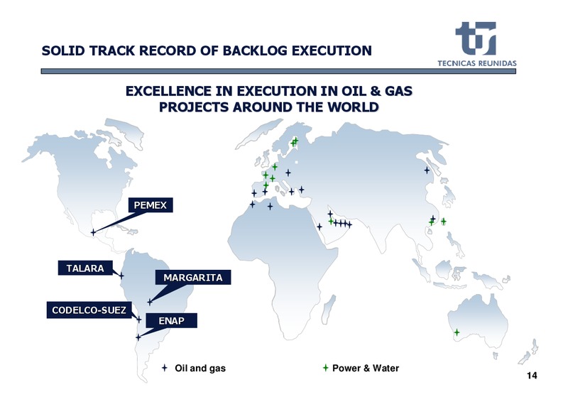 FULL YEAR 2010 RESULTS – Tecnicas Reunidas – slide 15