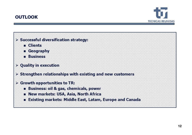 Q1 2014 RESULTS – Tecnicas Reunidas – slide 13