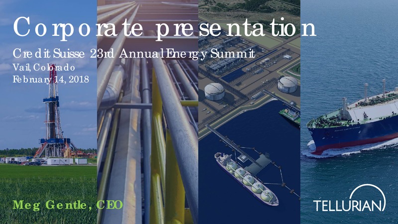 Credit Suisse 23rd Annual Energy Summit – Tellurian Inc. – slide 1