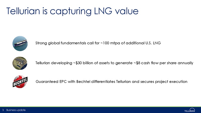 April 2019 Business Update – Tellurian Inc. – slide 2