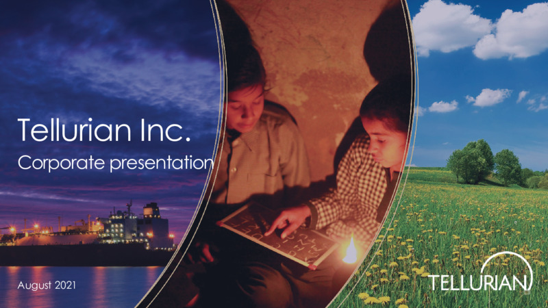 August 2021 Corporate presentation – Tellurian Inc. – slide 1