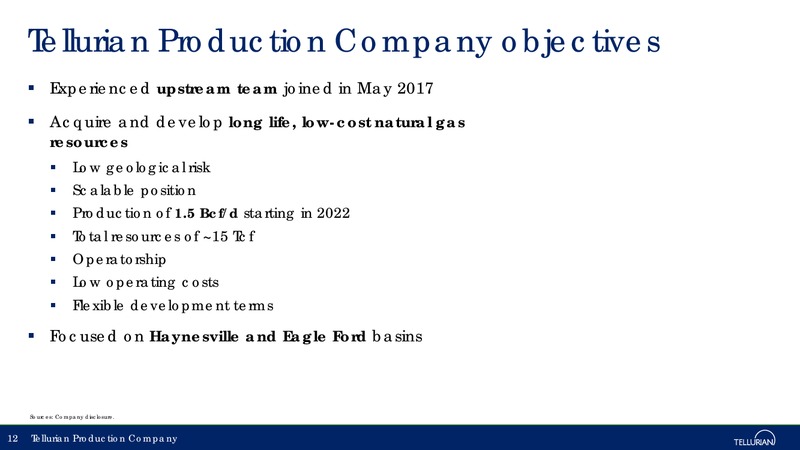 October 2017 Corporate Presentation – Tellurian Investments Inc. – slide 11
