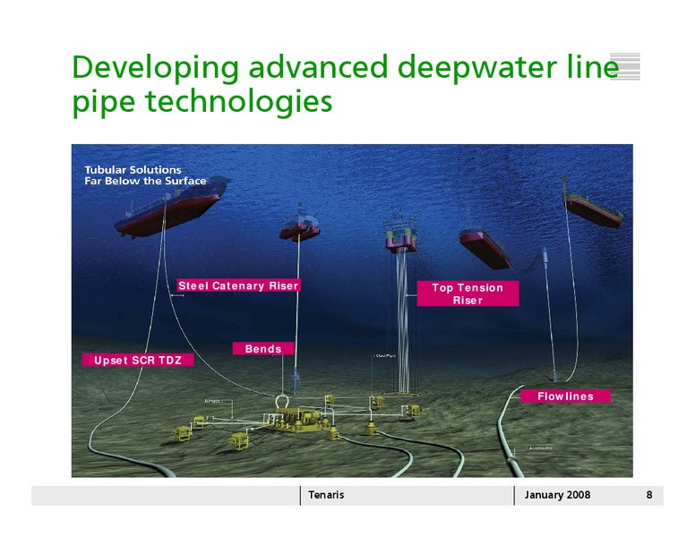 JANUARY 2008 INVESTOR PRESENTATION – Tenaris Sa – slide 7