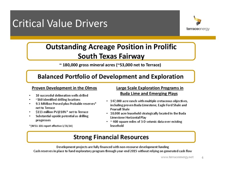 Corporate Overview – Terrace Energy Corp. – slide 3