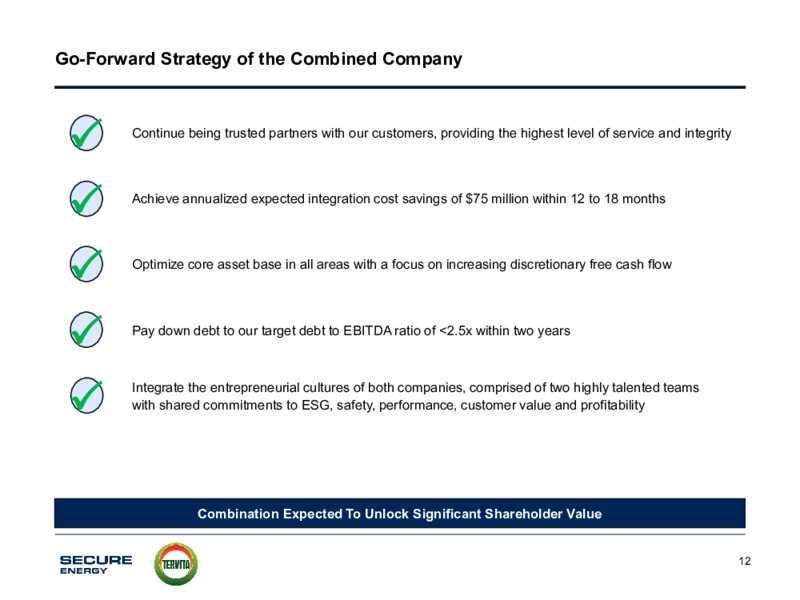 Secure Energy and Tervita to Merge   March 2021 – Tervita – slide 12