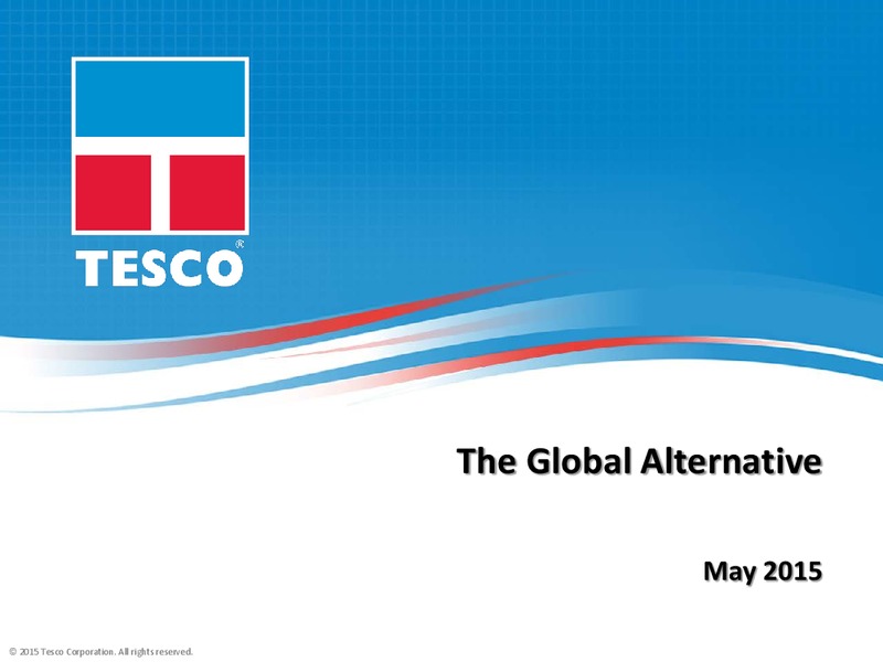 May 2015 Investor Presentation – Tesco Corporation – slide 1