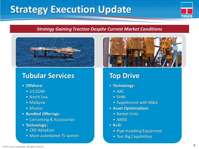 May 2015 Investor Presentation – Tesco Corporation – slide 7