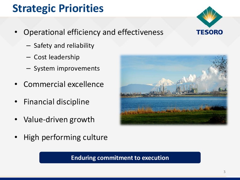 Deutsche Bank Energy Conference – Tesoro Corporation – slide 2