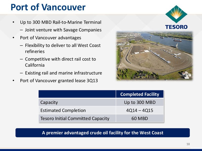 Deutsche Bank Energy Conference – Tesoro Corporation – slide 17