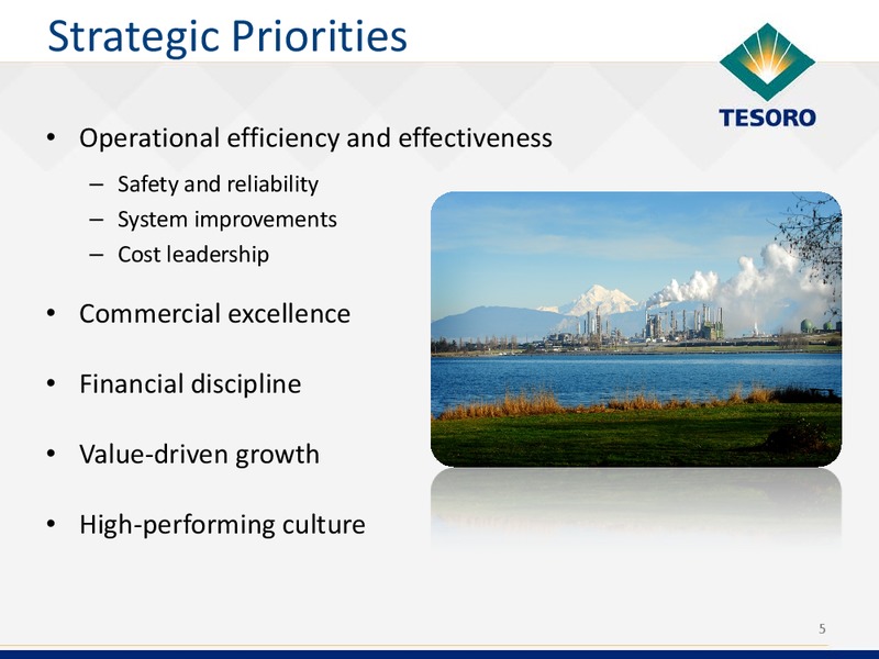 Bank Of America Refining Conference – Tesoro Corporation – slide 4
