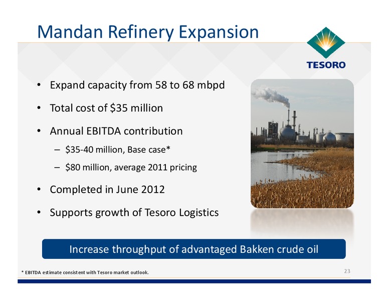 Barclays CEO Energy Power Conference – Tesoro Corporation – slide 22