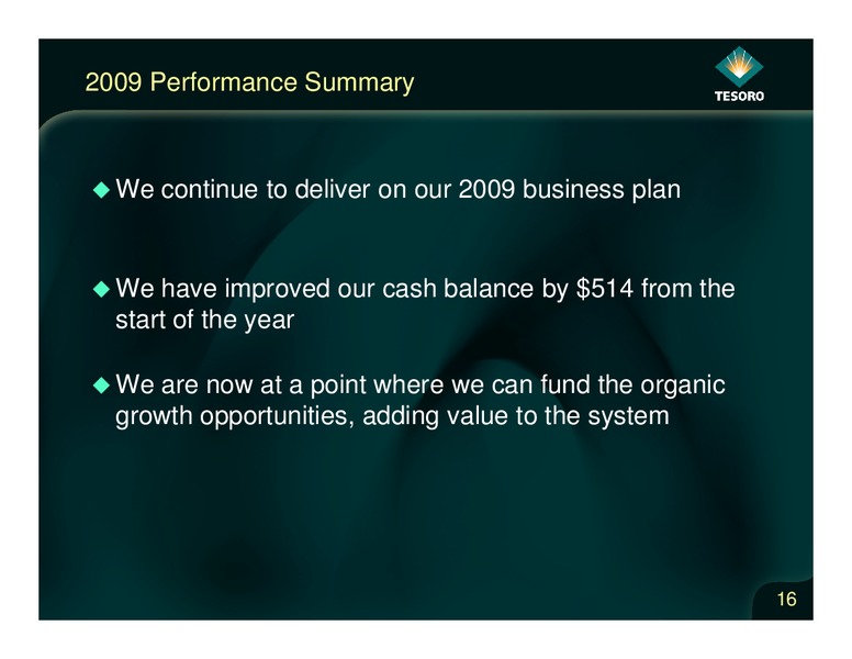 Analyst Day – Tesoro Corporation – slide 15