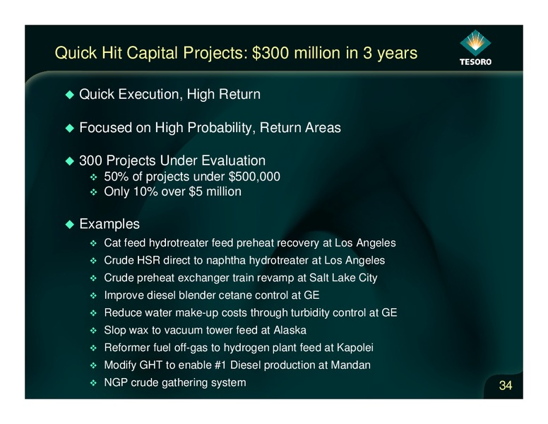 Analyst Day – Tesoro Corporation – slide 33