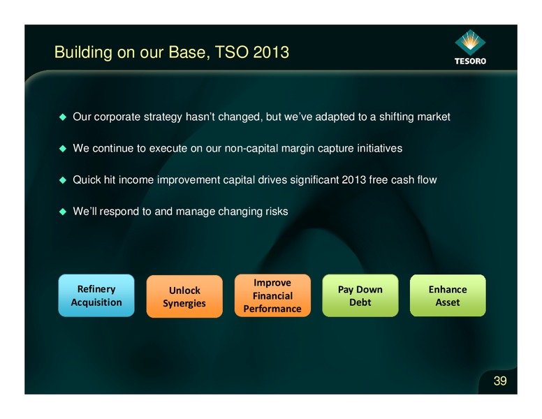 Analyst Day – Tesoro Corporation – slide 38