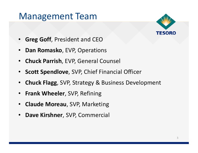 December 2011 Investor Day – Tesoro Corporation – slide 2