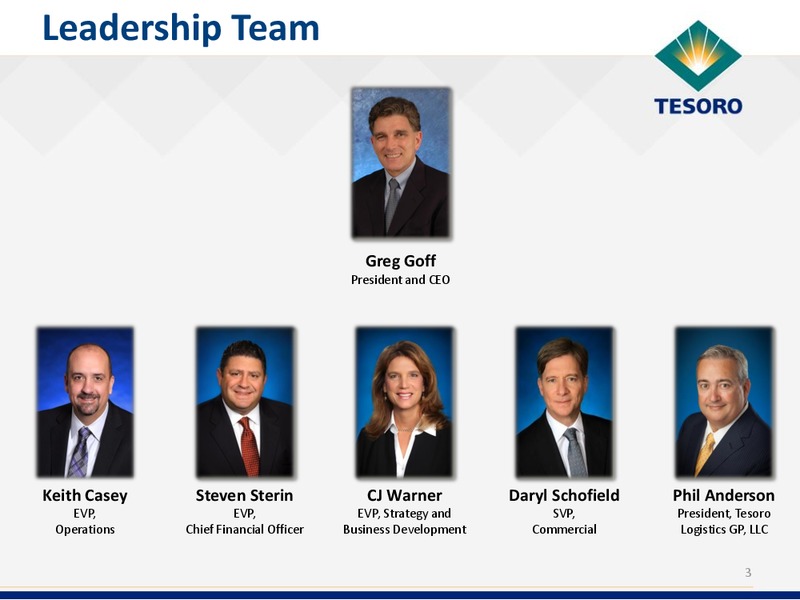 Analyst Day Presentation – Tesoro Corporation – slide 2