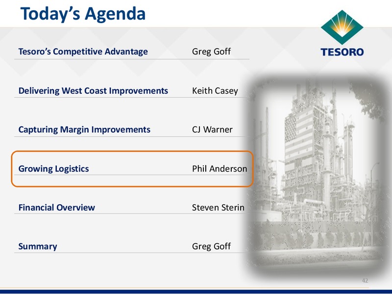 Analyst Day Presentation – Tesoro Corporation – slide 41