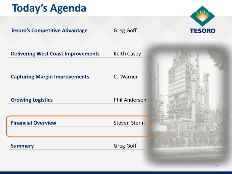 Analyst Day Presentation – Tesoro Corporation – slide 58