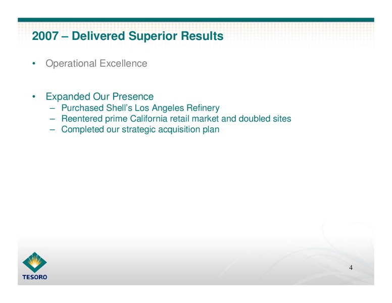 Annual Shareholder Meeting – Tesoro Corporation – slide 5