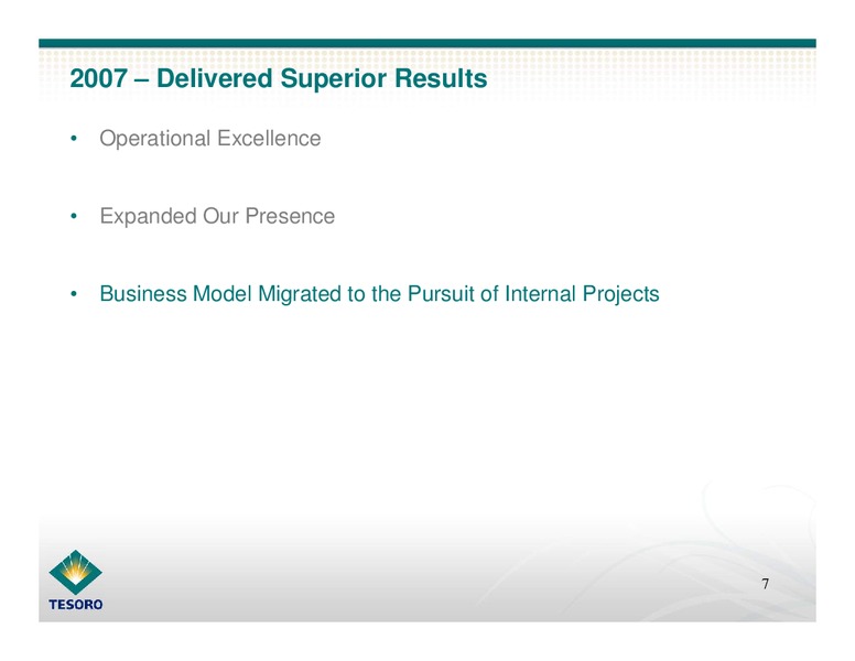 Annual Shareholder Meeting – Tesoro Corporation – slide 8