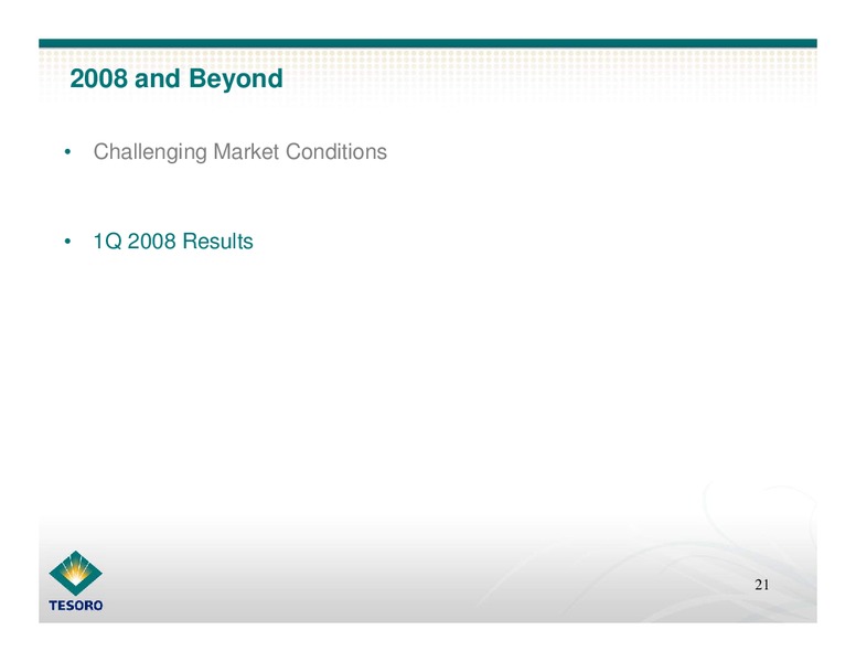 Annual Shareholder Meeting – Tesoro Corporation – slide 22