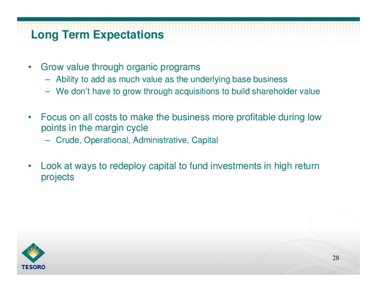 Annual Shareholder Meeting – Tesoro Corporation – slide 29