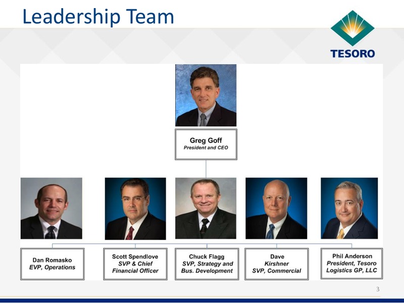 Analyst Day – Tesoro Corporation – slide 2
