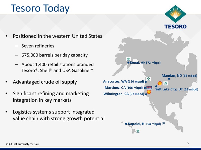 Analyst Day – Tesoro Corporation – slide 4