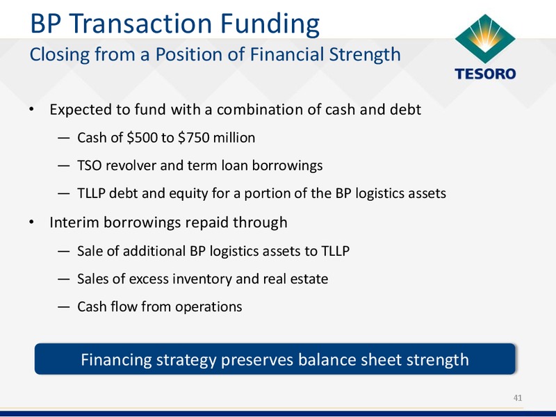Analyst Day – Tesoro Corporation – slide 40