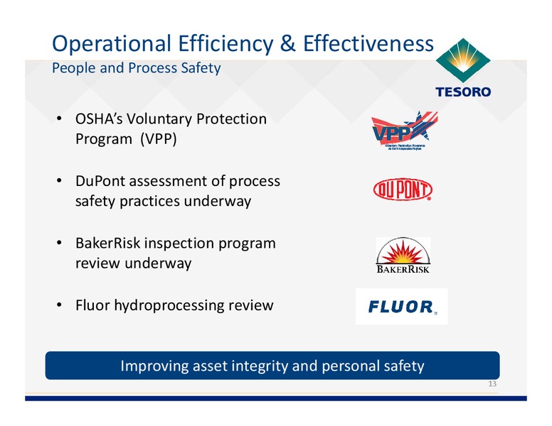 Analyst Day – Tesoro Corporation – slide 12