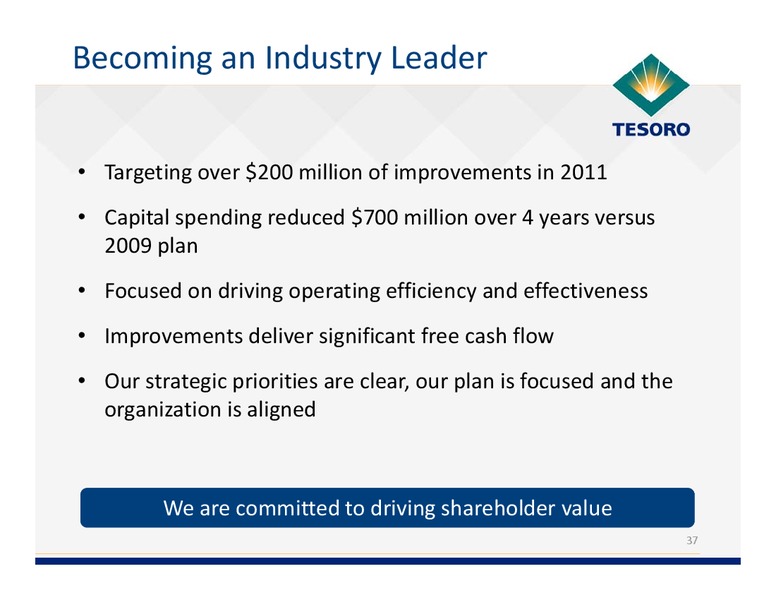 Analyst Day – Tesoro Corporation – slide 36