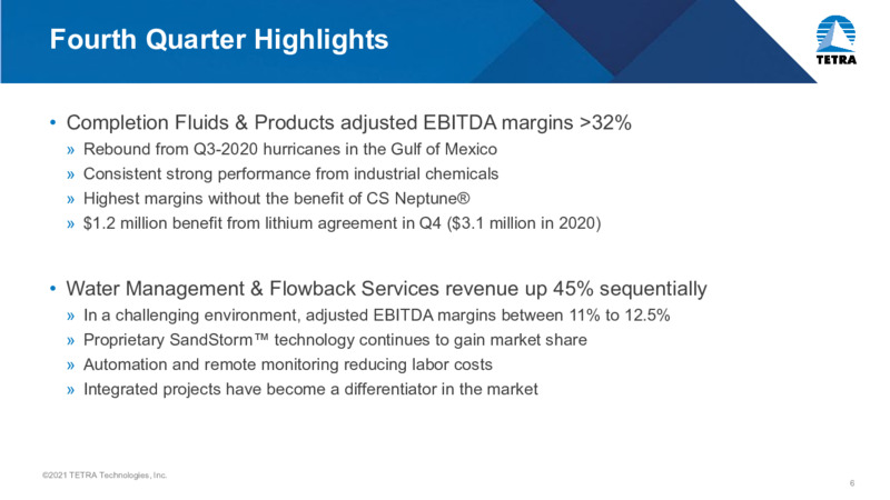 Company Update – Tetra Technologies Inc. – slide 5