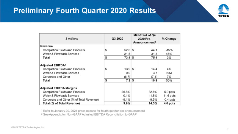 Company Update – Tetra Technologies Inc. – slide 6