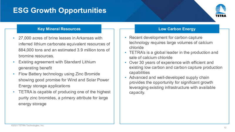 Company Update – Tetra Technologies Inc. – slide 11