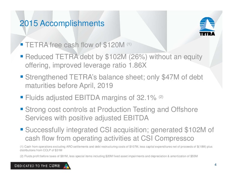 March 2016 Investor Presentation – Tetra Technologies Inc. – slide 3