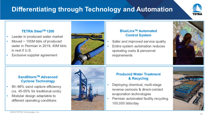 September 2020 Investor Presentation – Tetra Technologies Inc. – slide 18