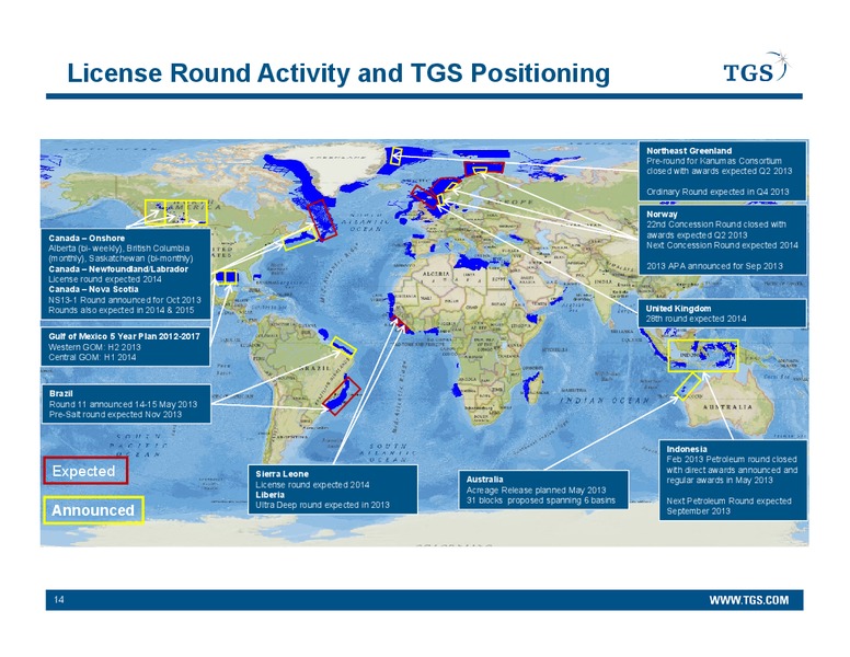 Q1 2013 EARNINGS CALL – Tgs-Nopec Geophysical Company – slide 14