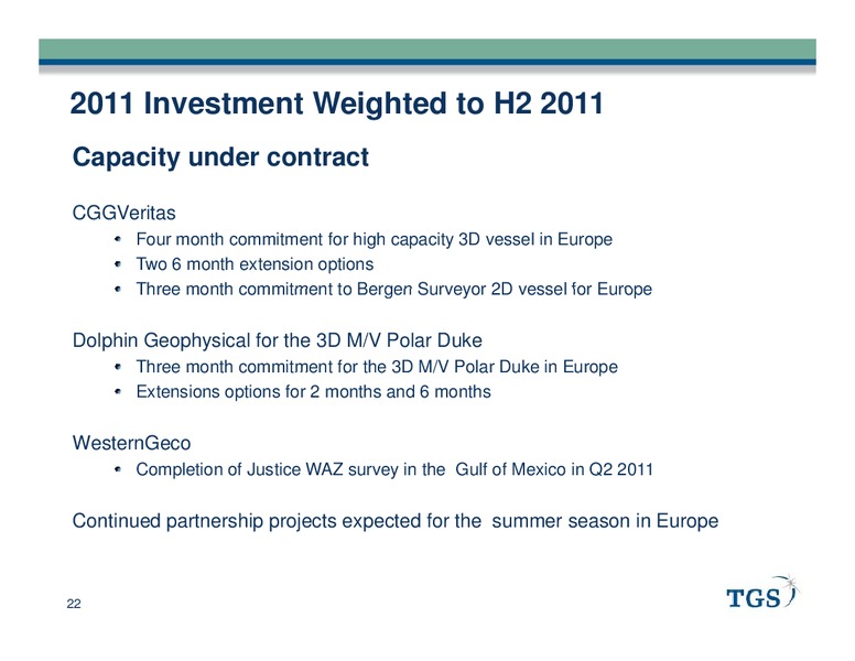Q1 2011 EARNINGS CALL – Tgs-Nopec Geophysical Company – slide 22