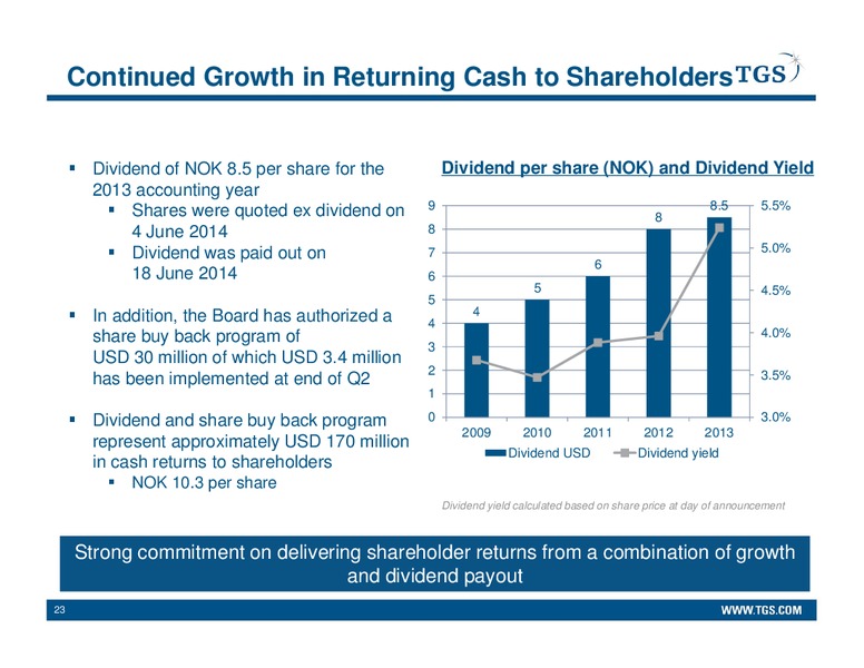 Q2 2014 EARNINGS CALL – Tgs-Nopec Geophysical Company – slide 22
