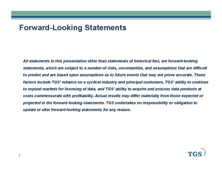 PARETO OIL AND OFFSHORE CONFERENCE – Tgs-Nopec Geophysical Company – slide 2