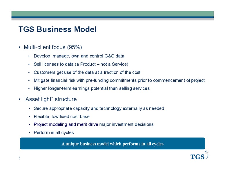 PARETO OIL AND OFFSHORE CONFERENCE – Tgs-Nopec Geophysical Company – slide 5