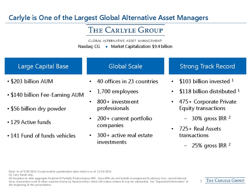 Citi Global Financial Confernece – The Carlyle Group Lp – slide 2