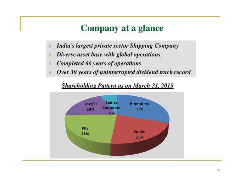 May 2015 Investor Presentation – The Great Eastern Shipping Co. Ltd. – slide 3