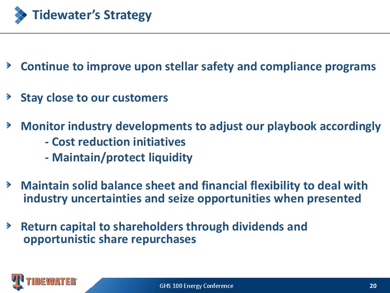 GHS 100 ENERGY CONFERENCE – Tidewater Inc. – slide 19