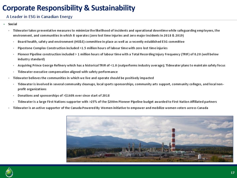 March 2020 Investor Presentation – Tidewater Midstream and Infrastructure – slide 14