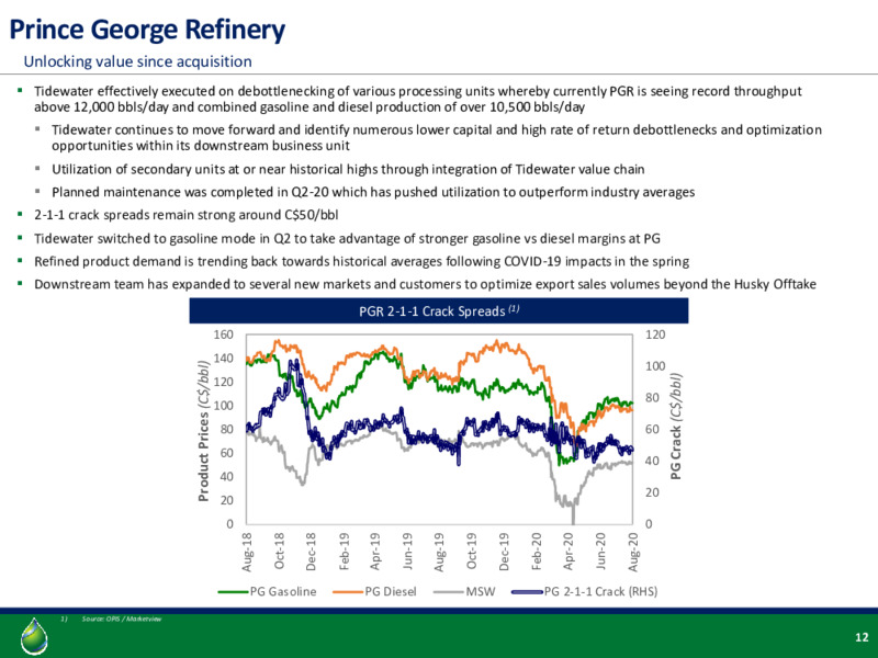 August 2020 Investor Presentation – Tidewater Midstream and Infrastructure – slide 10
